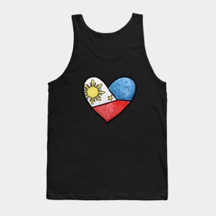 Philippines Flag Heart Tank Top